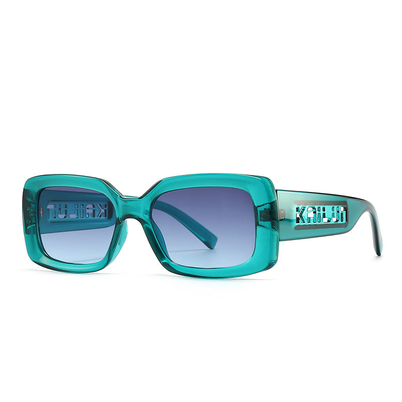 1208 Chicheng Square Frame Women'S Fashion Glasses - Stylish Metal Frame, Glass Lens, UV400 Protection, Polarized, Ideal for Model Shows