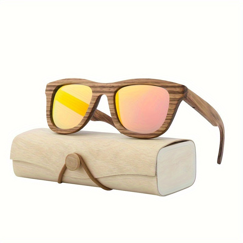 Handmade retro minimalist square frame zebra glasses, and unisex -