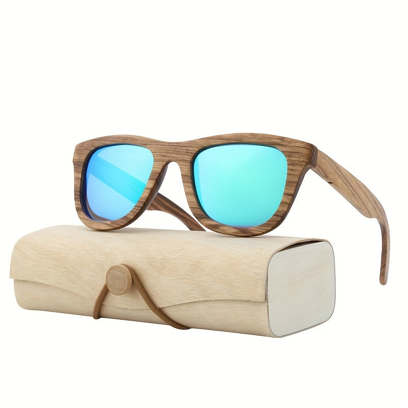 Handmade retro minimalist square frame zebra glasses, and unisex -