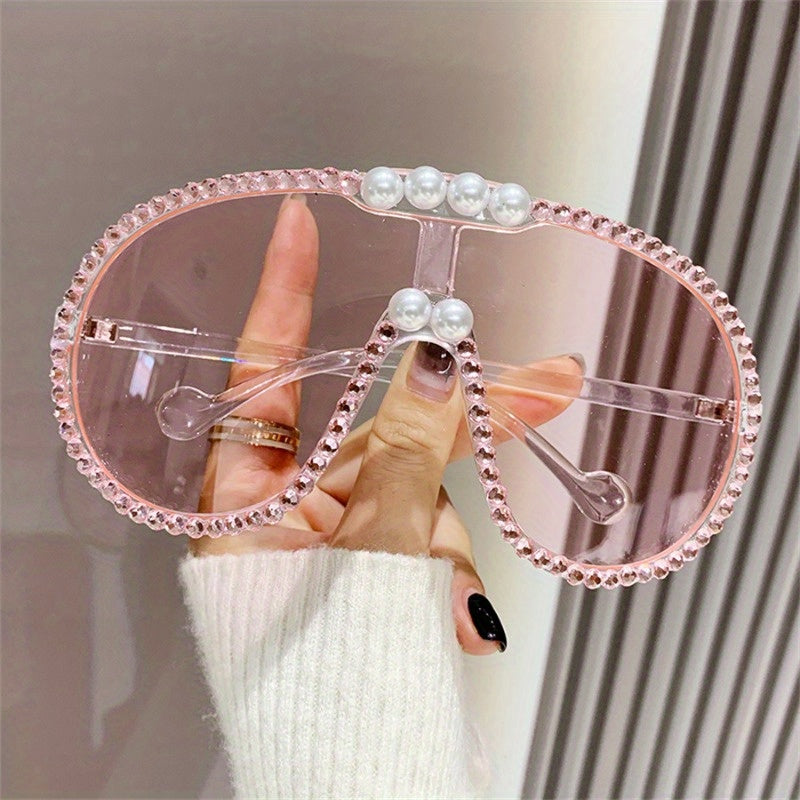 Luxury 1pc Fashion Large-frame Fashion Glasses, Women's Fashion Glasses, Vacation Fashion Commuting