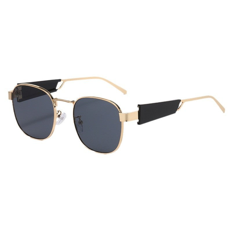 Cross-border New European and American Style Metal Oval Frame Fashion Light Luxury Retro High-end