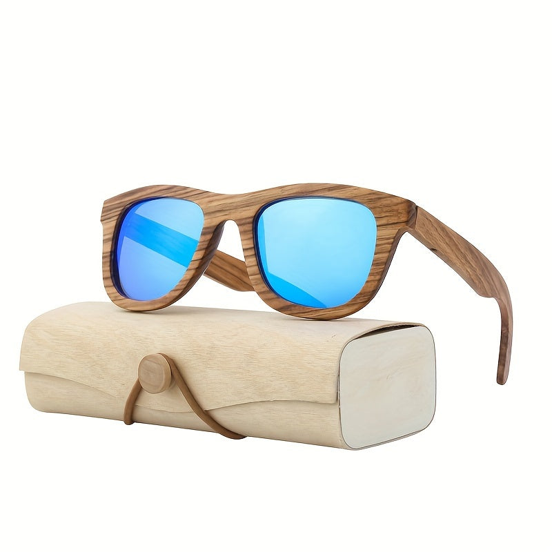 Handmade retro minimalist square frame zebra glasses, and unisex -