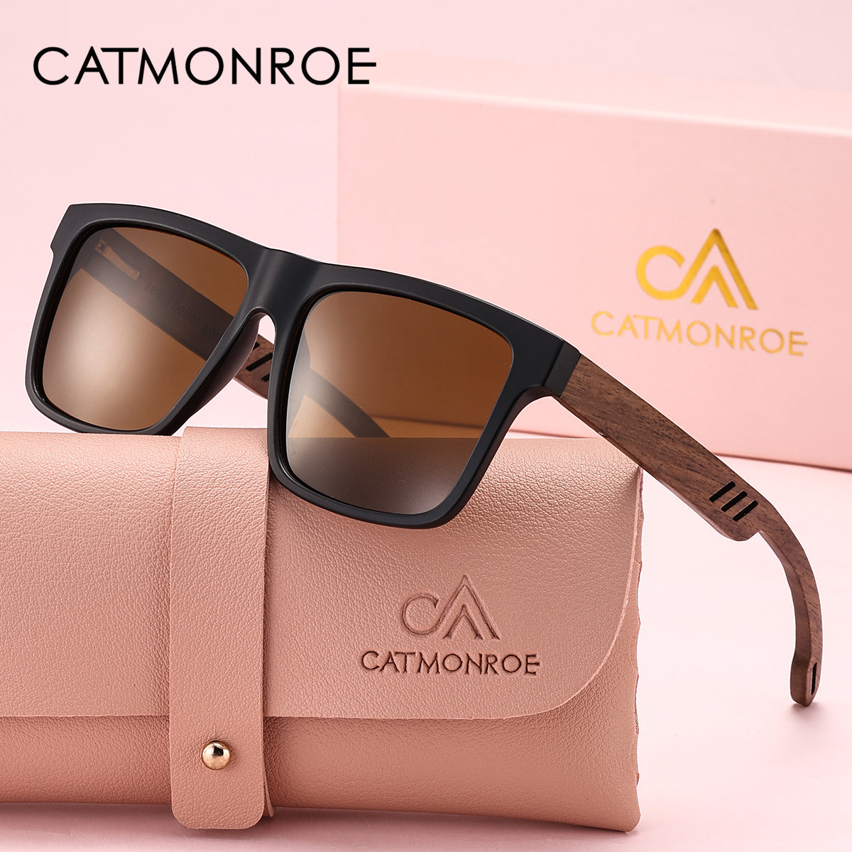 CATMONROE Lightweight And Comfortable Retro Fashion Glasses with Fashionable Decoration And Square Frame to Reduce Glare And Prevent Rays. Perfect Brand Packaging for Thanksgiving And Christmas Gifts