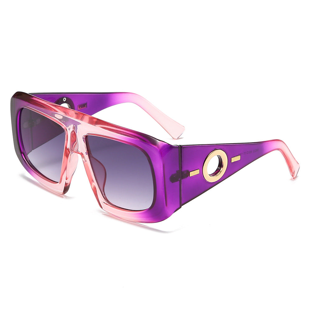 2026'S Popular Oversized Glasses for Women, Featuring a Trendy Square Design That Protects Against UV Rays