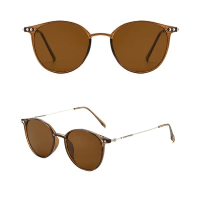 Sunglasses Uv400 Protection Metal Round Punk Rivet for Women Men Outdoor Sports and Driving