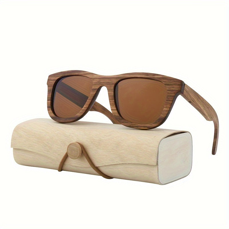 Handmade retro minimalist square frame zebra glasses, and unisex -