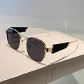 Cross-border New European and American Style Metal Oval Frame Fashion Light Luxury Retro High-end