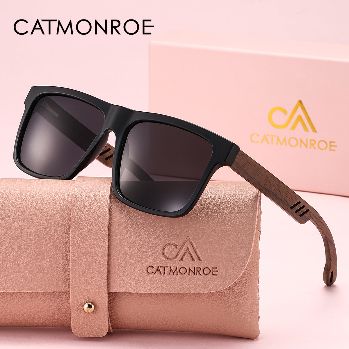 CATMONROE Lightweight And Comfortable Retro Fashion Glasses with Fashionable Decoration And Square Frame to Reduce Glare And Prevent Rays. Perfect Brand Packaging for Thanksgiving And Christmas Gifts