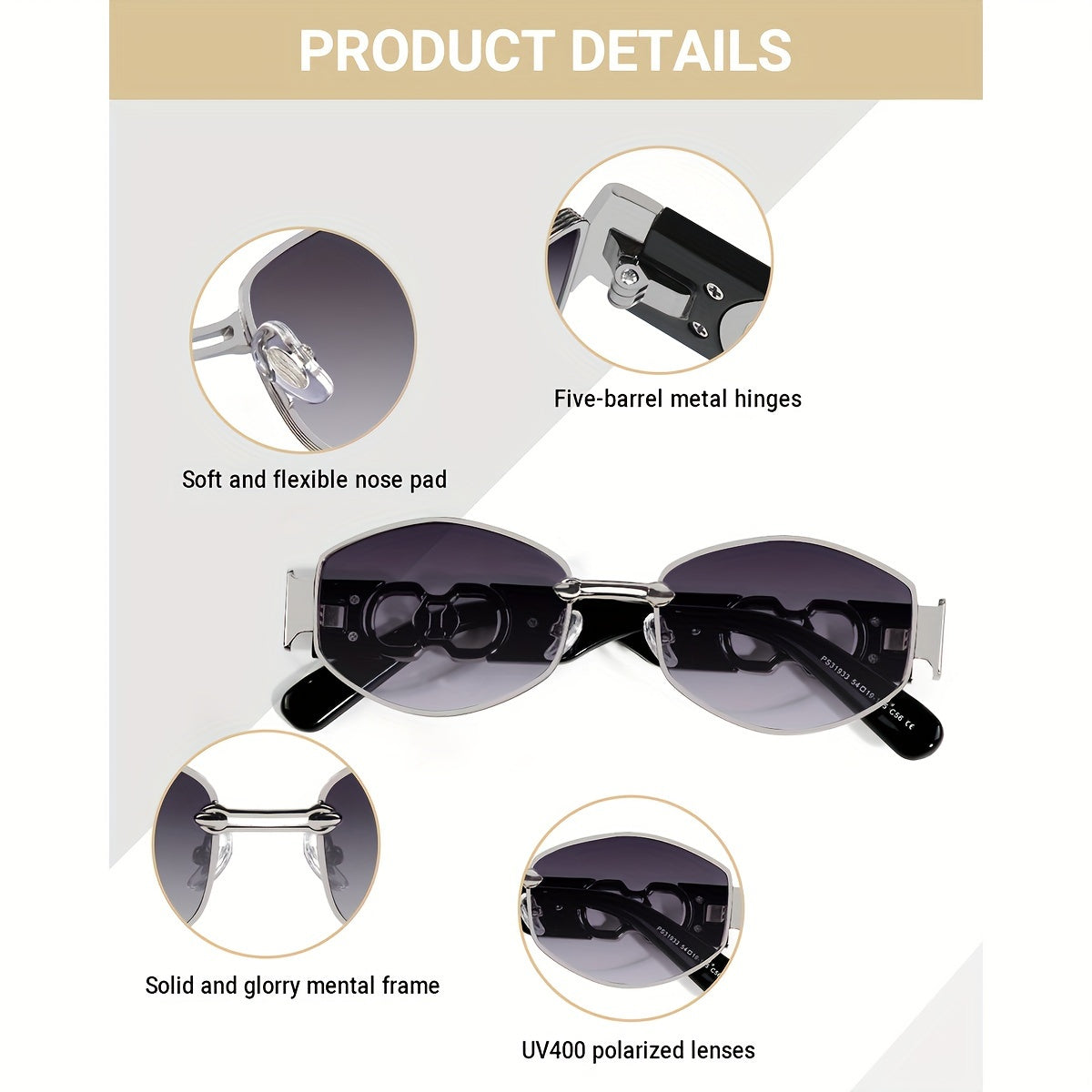 2pcs Retro Oval Unisex Fashion Sunglasses - Golden Metal Frame with Black Polarized Lenses + Brown Metal Frame with Gradient Brown Polarized Lenses - Ideal for Casual, Travel & Party - Perfect for Couples, Friends & Family