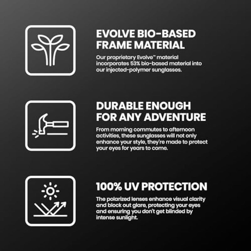 Step Out Polarized Sunglasses 00% UV Protection Comfortable Fit Trendy Design for Men and Women