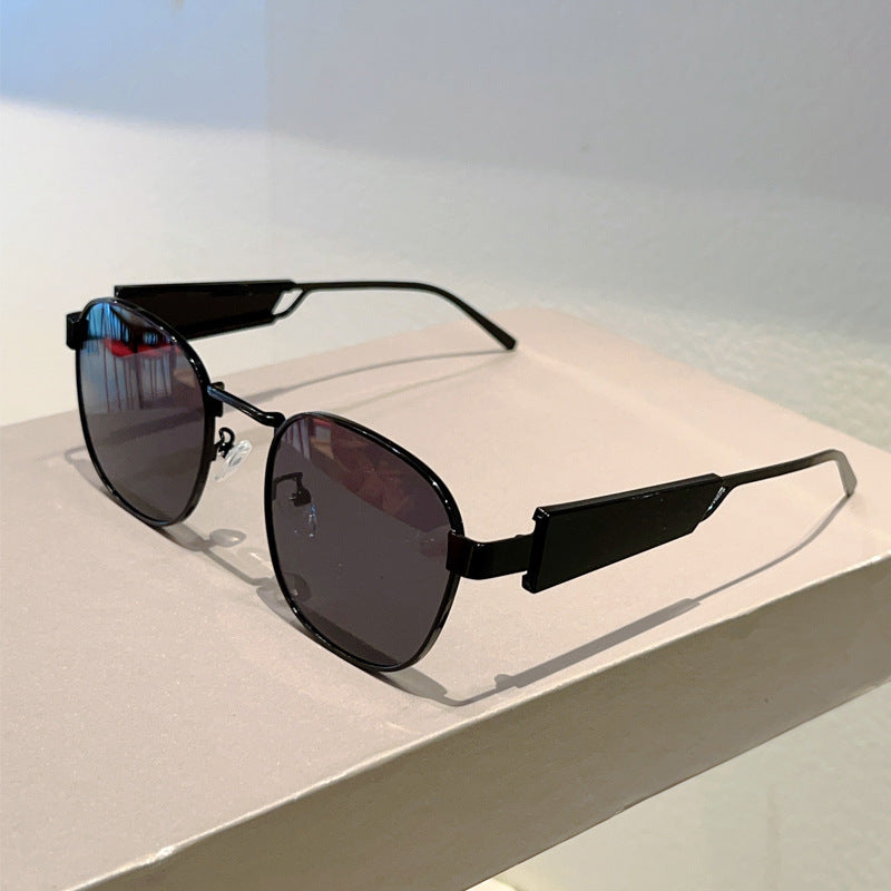 Cross-border New European and American Style Metal Oval Frame Fashion Light Luxury Retro High-end