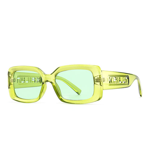 1208 Chicheng Square Frame Women'S Fashion Glasses - Stylish Metal Frame, Glass Lens, UV400 Protection, Polarized, Ideal for Model Shows