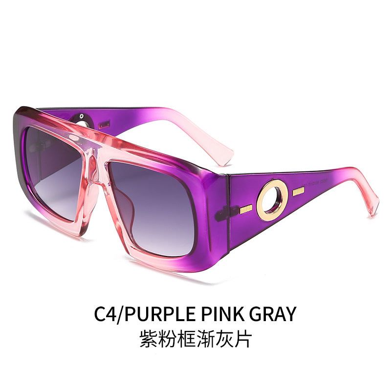 2026'S Popular Oversized Glasses for Women, Featuring a Trendy Square Design That Protects Against UV Rays